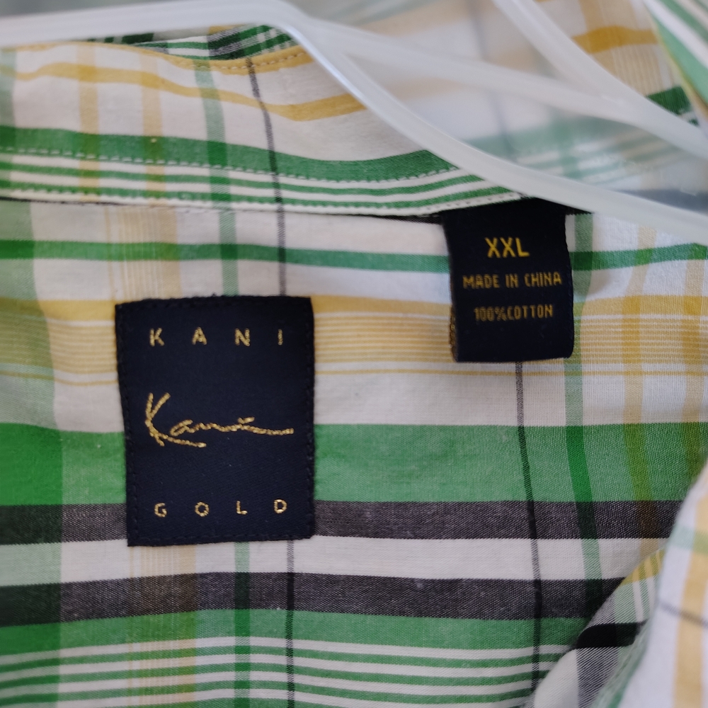 Men's Green Plaid Shirt - Picture 3 of 3